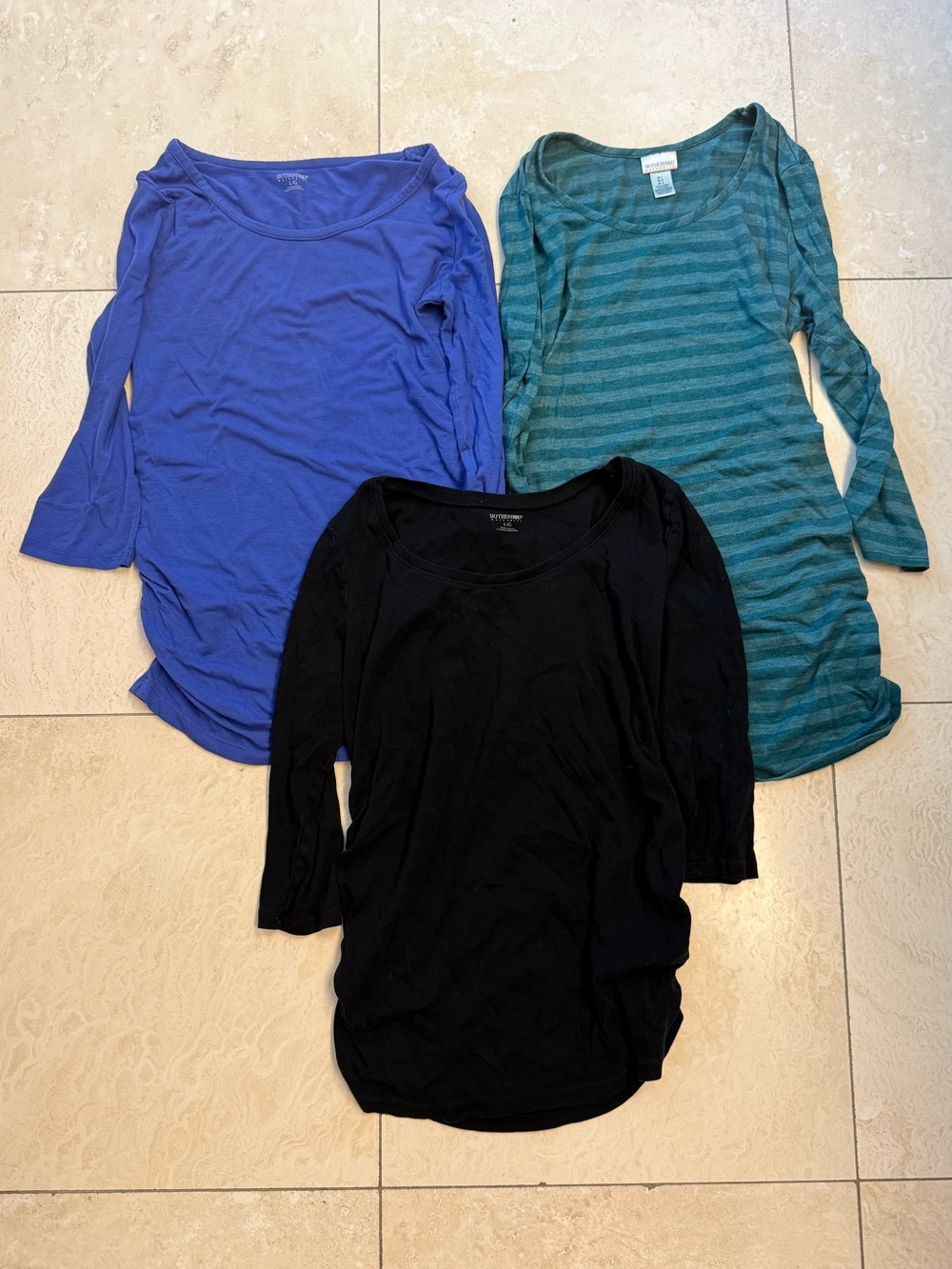 Bundle of 3 Motherhood Maternity Shirts